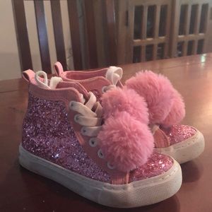 Jojo pink glitter high tops